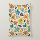 Abstract Hand-Drawn Boho Floral Pattern アクセントクッション (正面(垂直))