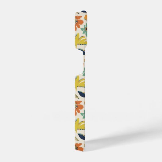 Abstract Hand-Drawn Boho Floral Pattern iPhoneケース (右側面)