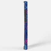 Abstract Hand-Drawn Scribble Pattern on Blue Samsung Galaxyケース (右側面)