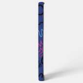 Abstract Hand-Drawn Scribble Pattern on Blue Samsung Galaxyケース (左側面)