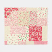 abstract hand drawn seamless patchwork pattern wit フリースブランケット (正面(横))