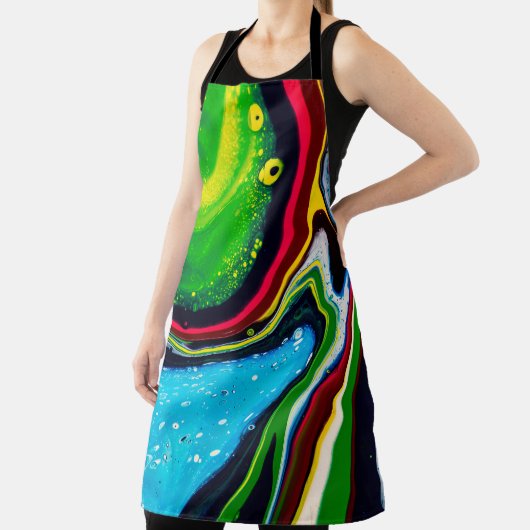 Abstract hand painted background, liquid acrylic p エプロン (インサイチュ)