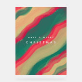 Abstract Hand Painted Pattern Flat Holiday Card アクリルサイン (正面)