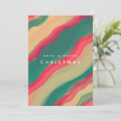 Abstract Hand Painted Pattern Flat Holiday Card シーズンカード (スタンド正面)