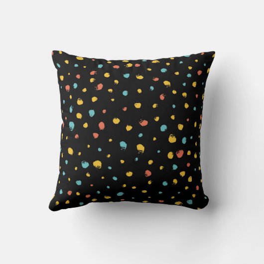 Abstract handmade round seamless pattern クッション (裏面)