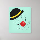 Abstract Happy Face Clown Entertainer キャンバスプリント (正面)