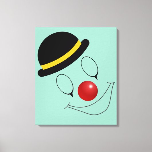 Abstract Happy Face Clown Entertainer キャンバスプリント (正面)