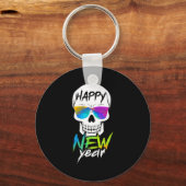 Abstract Happy New Skull Year  キーホルダー (正面)