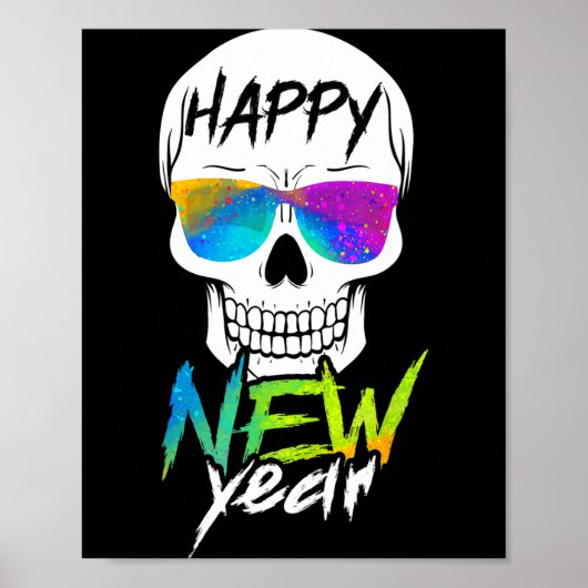 Abstract Happy New Skull Year  ポスター (正面)