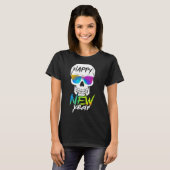 Abstract Happy New Skull Year  Tシャツ (正面フル)