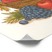 Abstract Harvest Colors: Seamless Oranges & Greens ポスター (角)