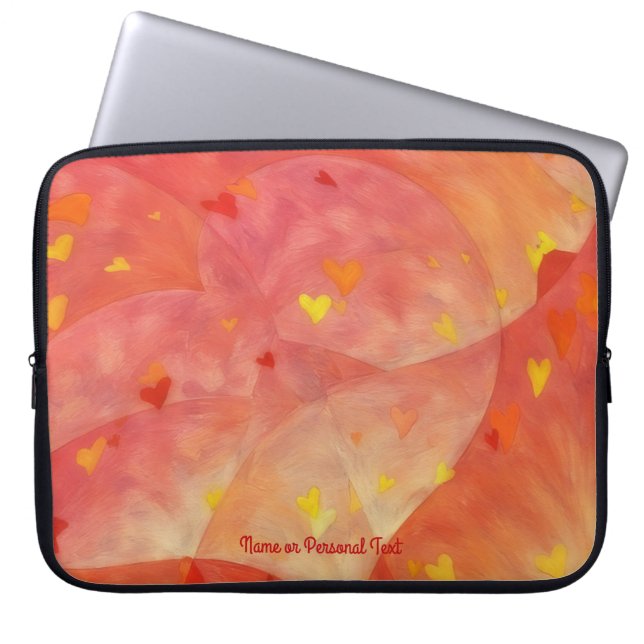 Abstract Heart Art Personal Laptop Cover Sleeve ラップトップスリーブ (正面)