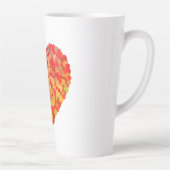 Abstract Heart Confetti Art カフェラテマグ (右)