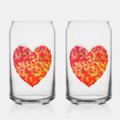 Abstract Heart Confetti Art ガラス缶 (正面)