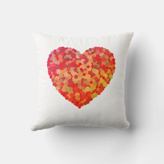 Abstract Heart Confetti Art クッション (裏面)