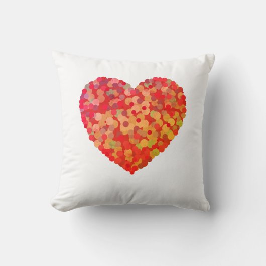 Abstract Heart Confetti Art クッション (正面)