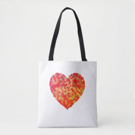 Abstract Heart Confetti Art トートバッグ