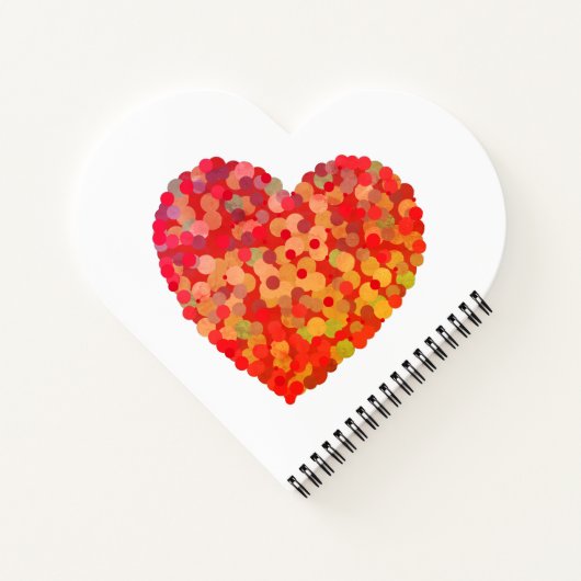 Abstract Heart Confetti Art ノートブック (裏面)
