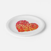 Abstract Heart Confetti Art ペーパープレート (アングル)