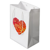 Abstract Heart Confetti Art ミディアムペーパーバッグ (裏面アングル)