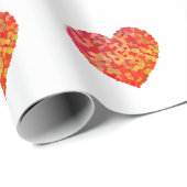 Abstract Heart Confetti Art ラッピングペーパー (ロールコーナー)