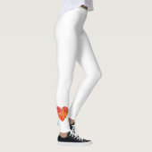 Abstract Heart Confetti Art レギンス (右)