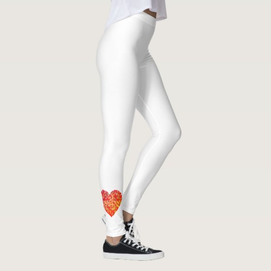 Abstract Heart Confetti Art レギンス (右)