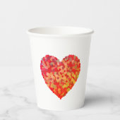 Abstract Heart Confetti Art 紙コップ (裏面)