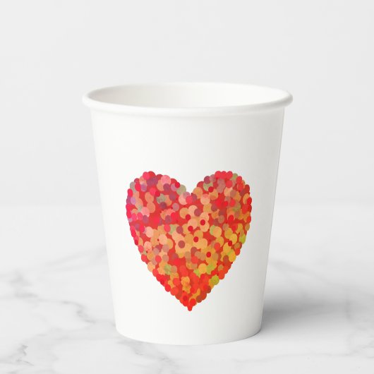 Abstract Heart Confetti Art 紙コップ (裏面)