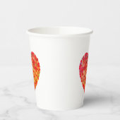 Abstract Heart Confetti Art 紙コップ (左)