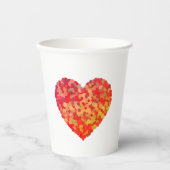 Abstract Heart Confetti Art 紙コップ (正面)