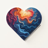 Abstract Heart Shape notebook ノートブック (裏面)