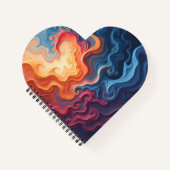 Abstract Heart Shape notebook ノートブック (正面)