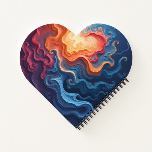 Abstract Heart Shaped Notebook ノートブック (裏面)