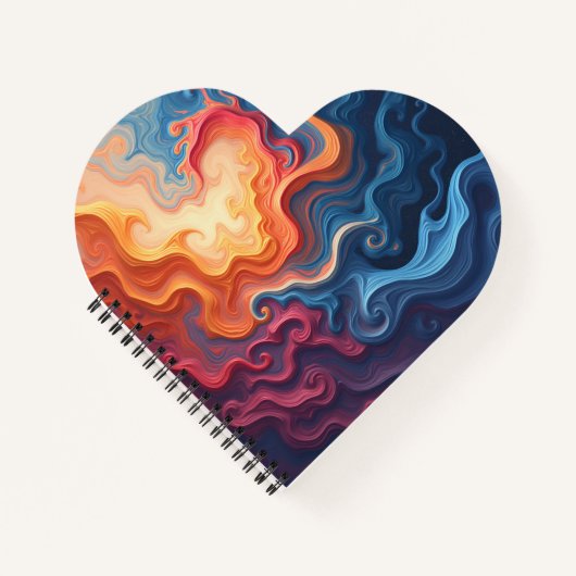 Abstract Heart Shaped Notebook ノートブック (正面)