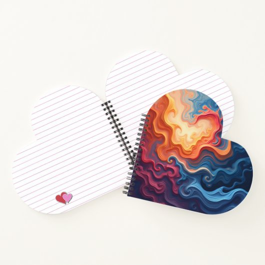 Abstract Heart Shaped Notebook ノートブック (内部)