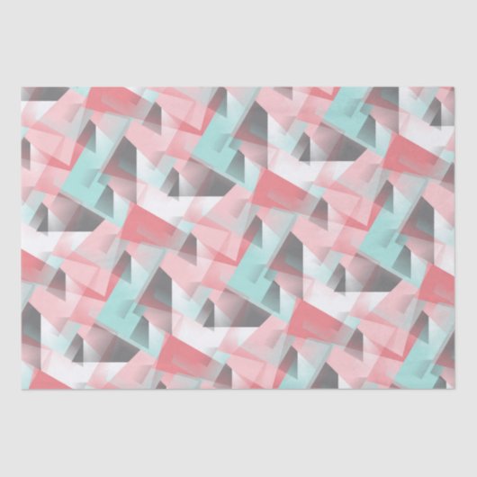 Abstract Hip Modern Geometric Mosaic Art Pattern 薄葉紙 (正面)