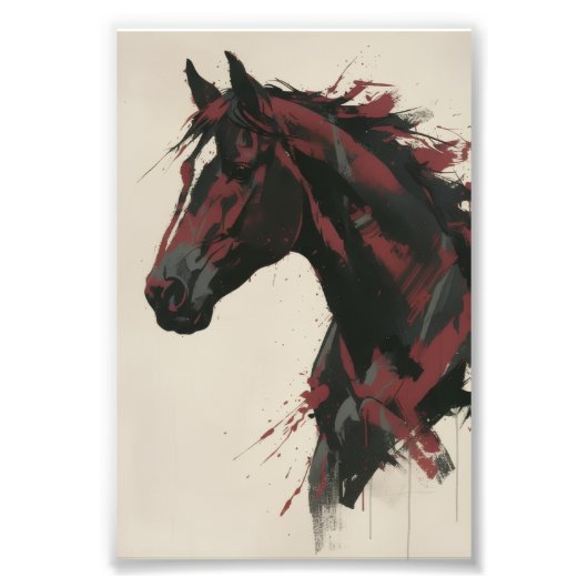 Abstract Horse Wall Art フォトプリント (正面)