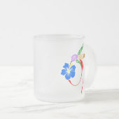 Abstract Hummingbird Frosted Mug フロストグラスマグカップ (正面右)
