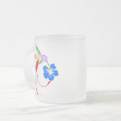 Abstract Hummingbird Frosted Mug フロストグラスマグカップ (正面左)