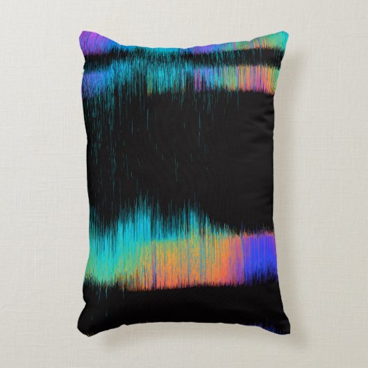 Abstract image of glitched LED screen. Broken vide アクセントクッション (正面(垂直))