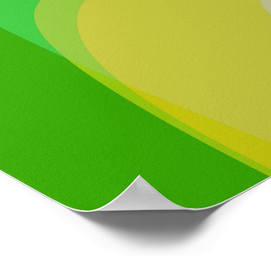 Abstract In Green And Yellow 1004 ポスター (角)