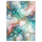 Abstract in Pink, Teal, Blue, and Gold クリップボード (裏面)