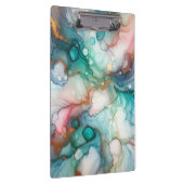 Abstract in Pink, Teal, Blue, and Gold クリップボード (右)