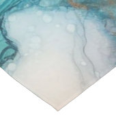 Abstract in Pink, Teal, Blue, and Gold ショートテーブルランナー (コーナー)