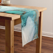 Abstract in Pink, Teal, Blue, and Gold ショートテーブルランナー (インサイチュ)