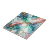 Abstract in Pink, Teal, Blue, and Gold タイル (側面)