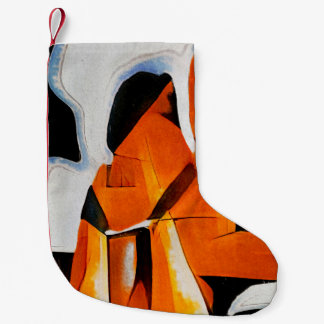 Abstract in the style of modern cubism based on th スモールクリスマスストッキング