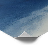 Abstract Indigo Terrain Wall Art ポスター (角)