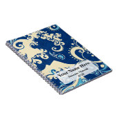 Abstract Indonesian Batik Wave ノートブック (右側)